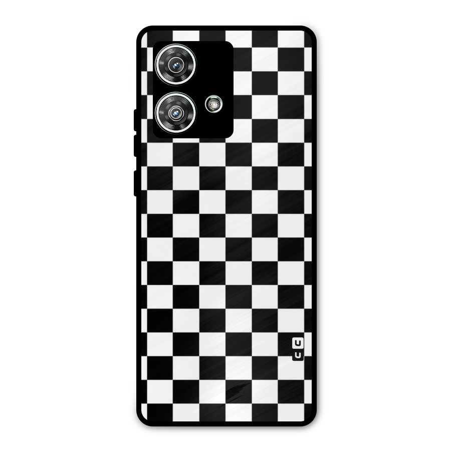 Classic Check Metal Back Case for Motorola Edge 40 Neo