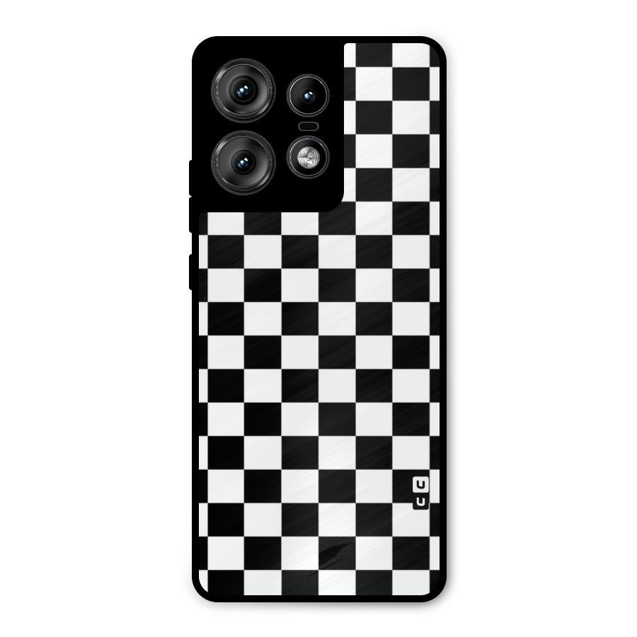 Classic Check Metal Back Case for Motorola Edge 50 Pro