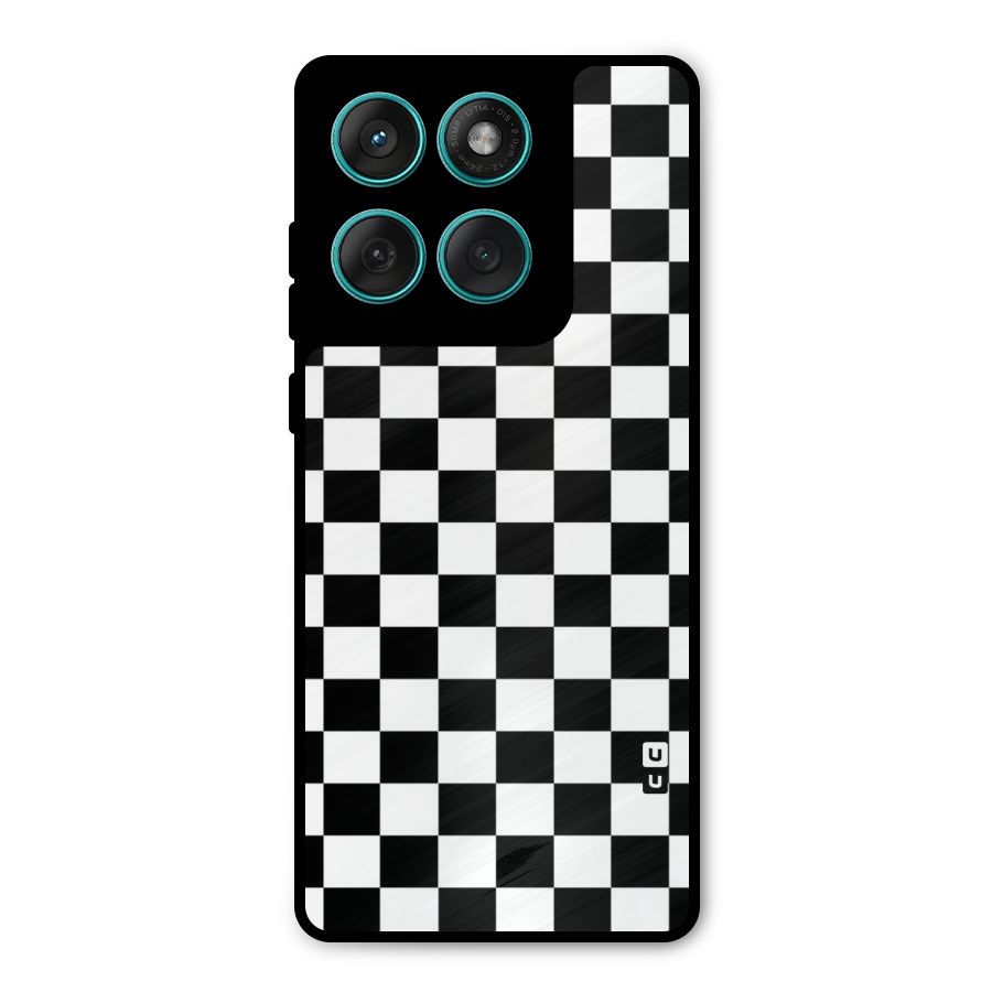 Classic Check Metal Back Case for Motorola Edge 60 Fusion