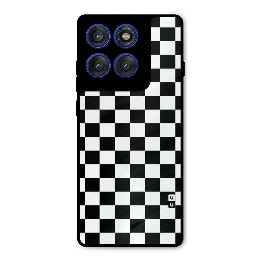 Classic Check Metal Back Case for Motorola Edge 60 Pro