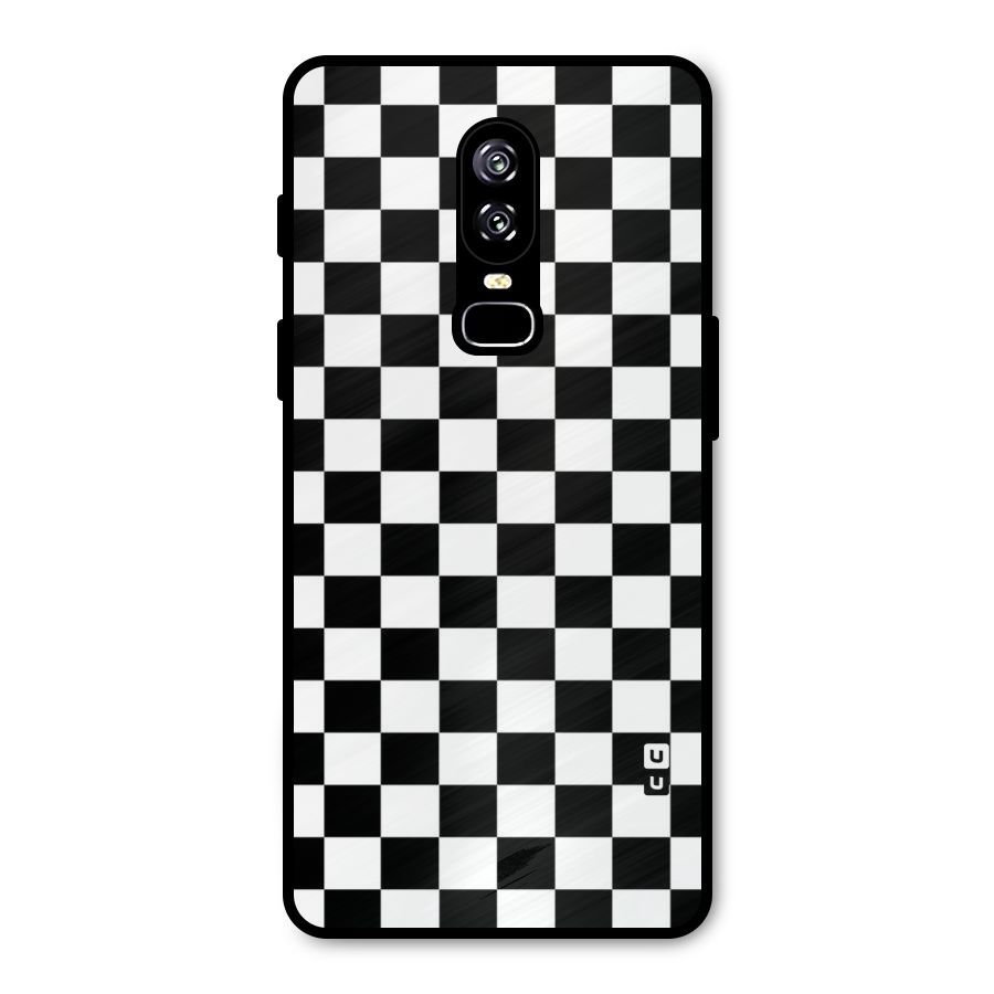 Classic Check Metal Back Case for OnePlus 6