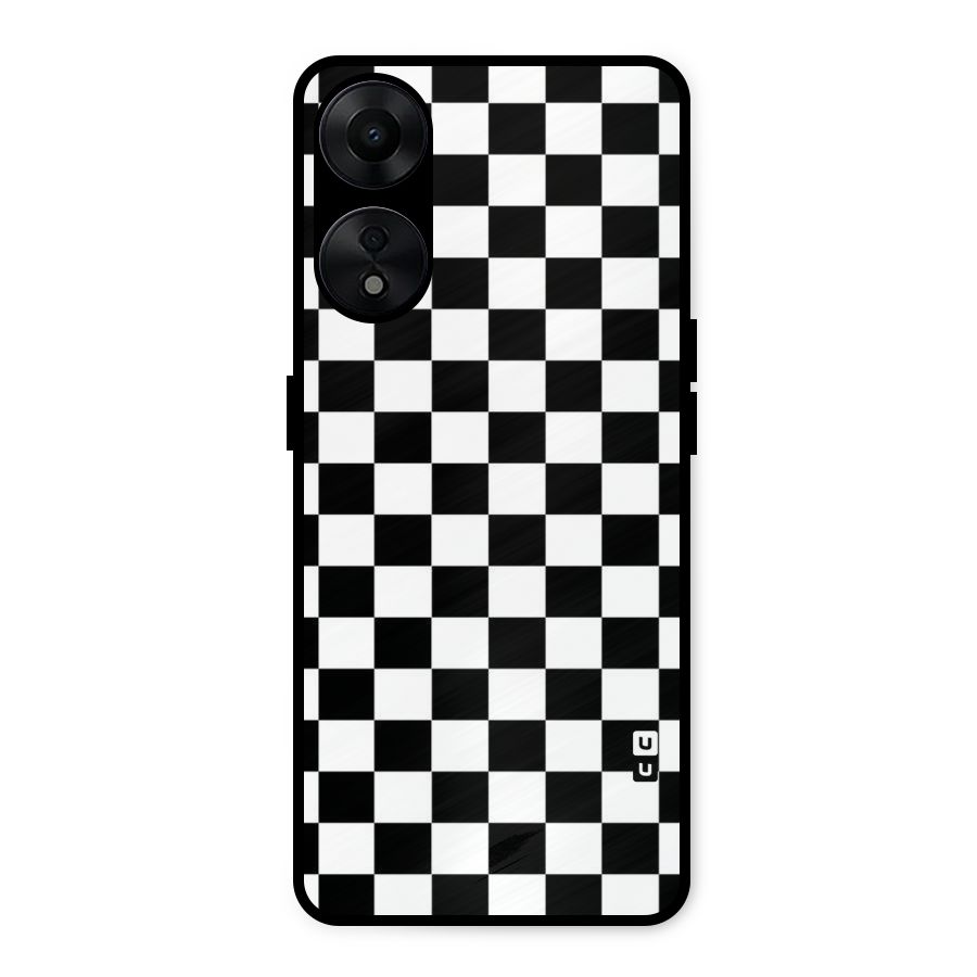 Classic Check Metal Back Case for Oppo A78 5G
