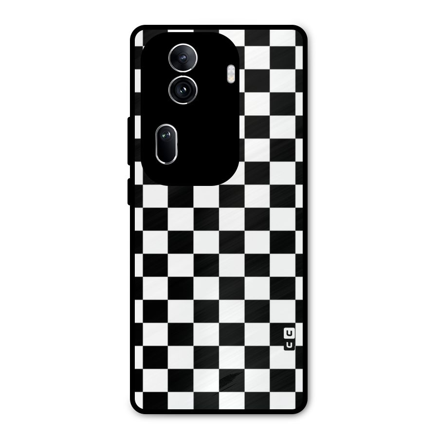 Classic Check Metal Back Case for Oppo Reno11 Pro 5G