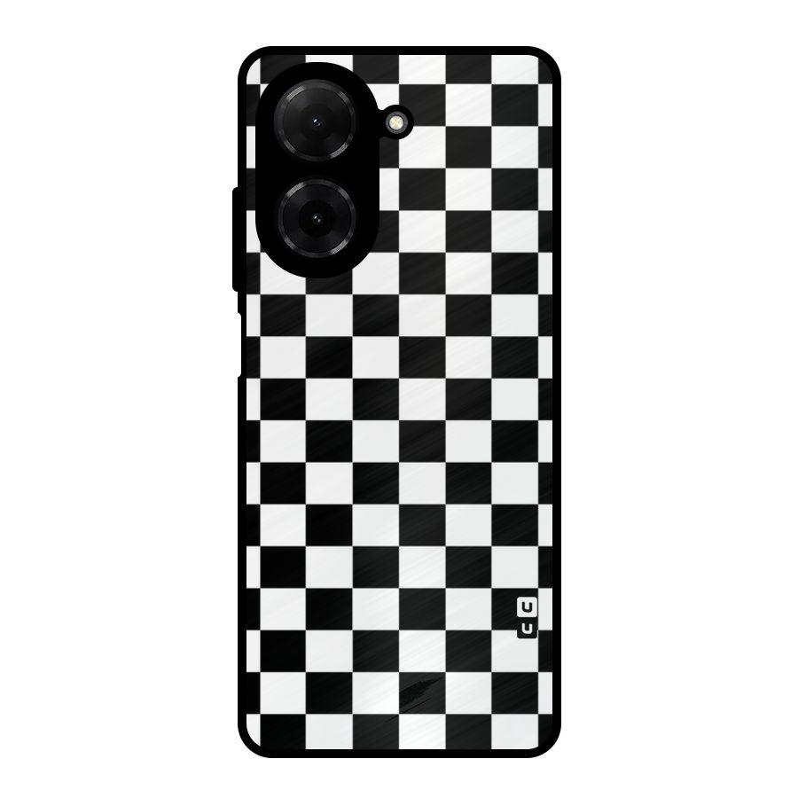 Classic Check Metal Back Case for Poco C71