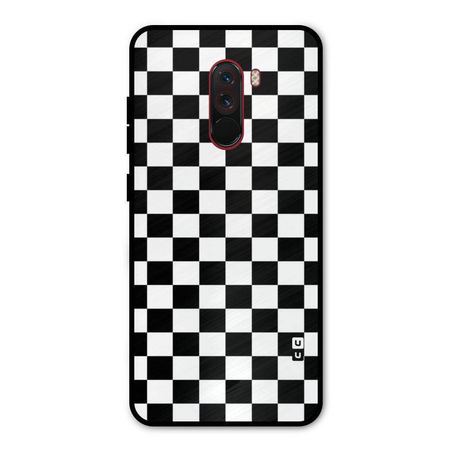 Classic Check Metal Back Case for Poco F1
