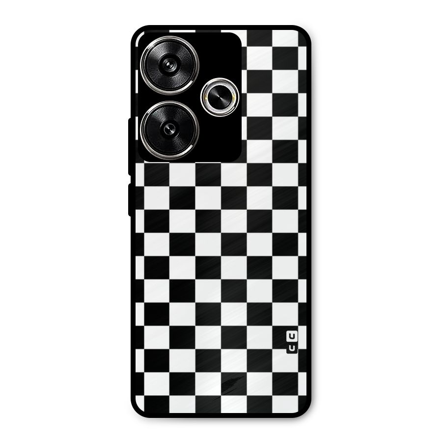 Classic Check Metal Back Case for Poco F6