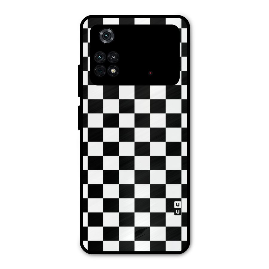 Classic Check Metal Back Case for Poco M4 Pro 4G