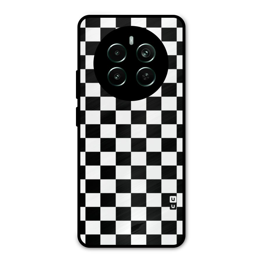 Classic Check Metal Back Case for Realme 12 Pro Plus