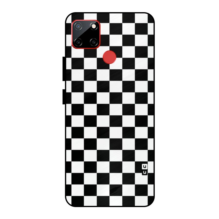 Classic Check Metal Back Case for Realme C12