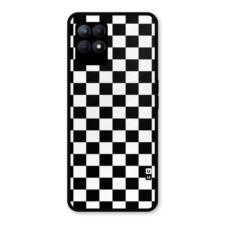 Classic Check Metal Back Case for Realme Narzo 50