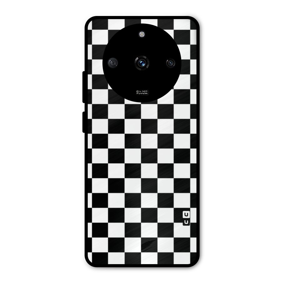 Classic Check Metal Back Case for Realme Narzo 60 5G