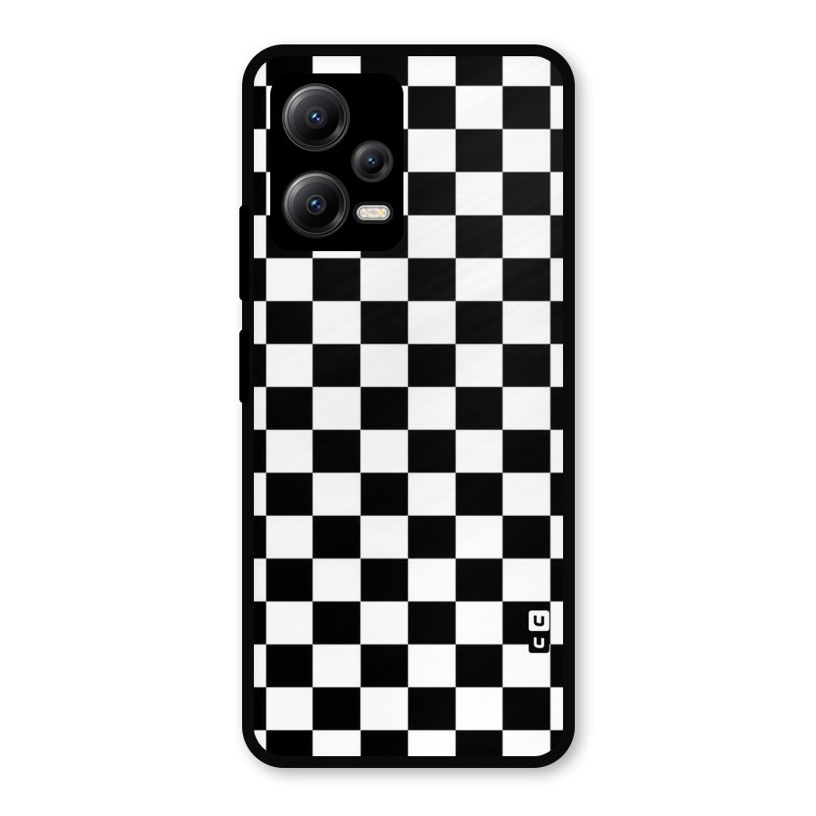 Classic Check Metal Back Case for Redmi Note 12 5G
