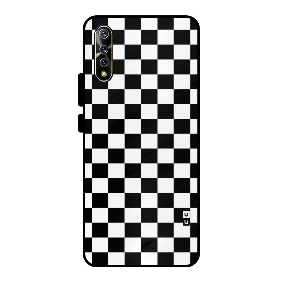 Classic Check Metal Back Case for Vivo S1