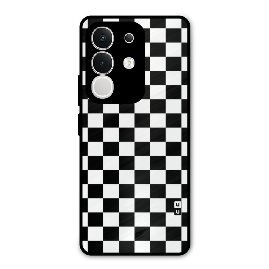 Classic Check Metal Back Case for Vivo T4x
