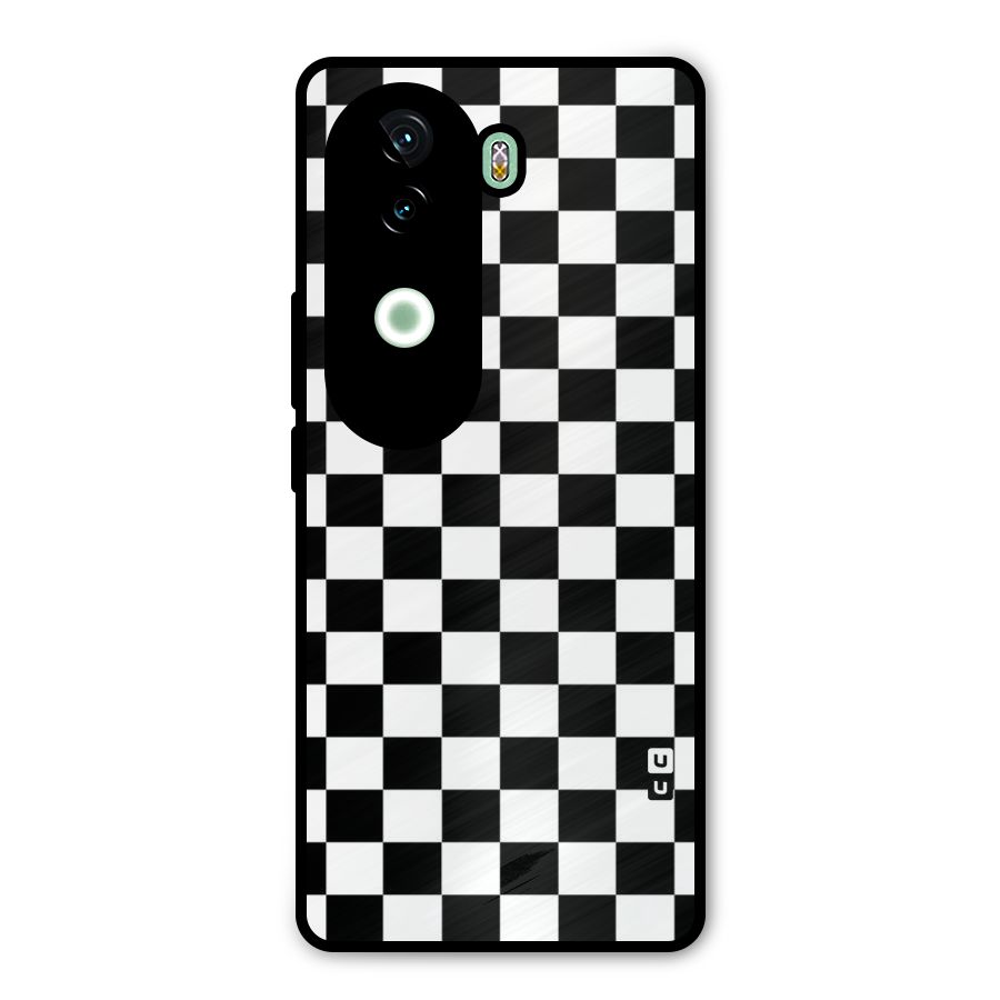 Classic Check Metal Back Case for Vivo V40e
