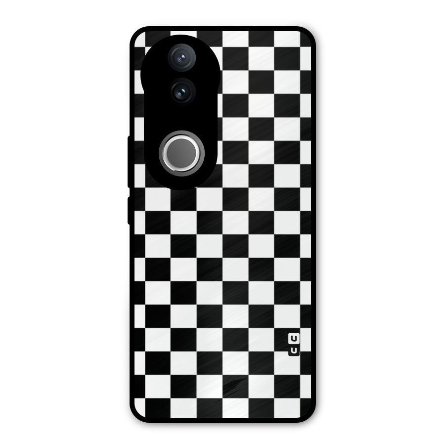 Classic Check Metal Back Case for Vivo V50