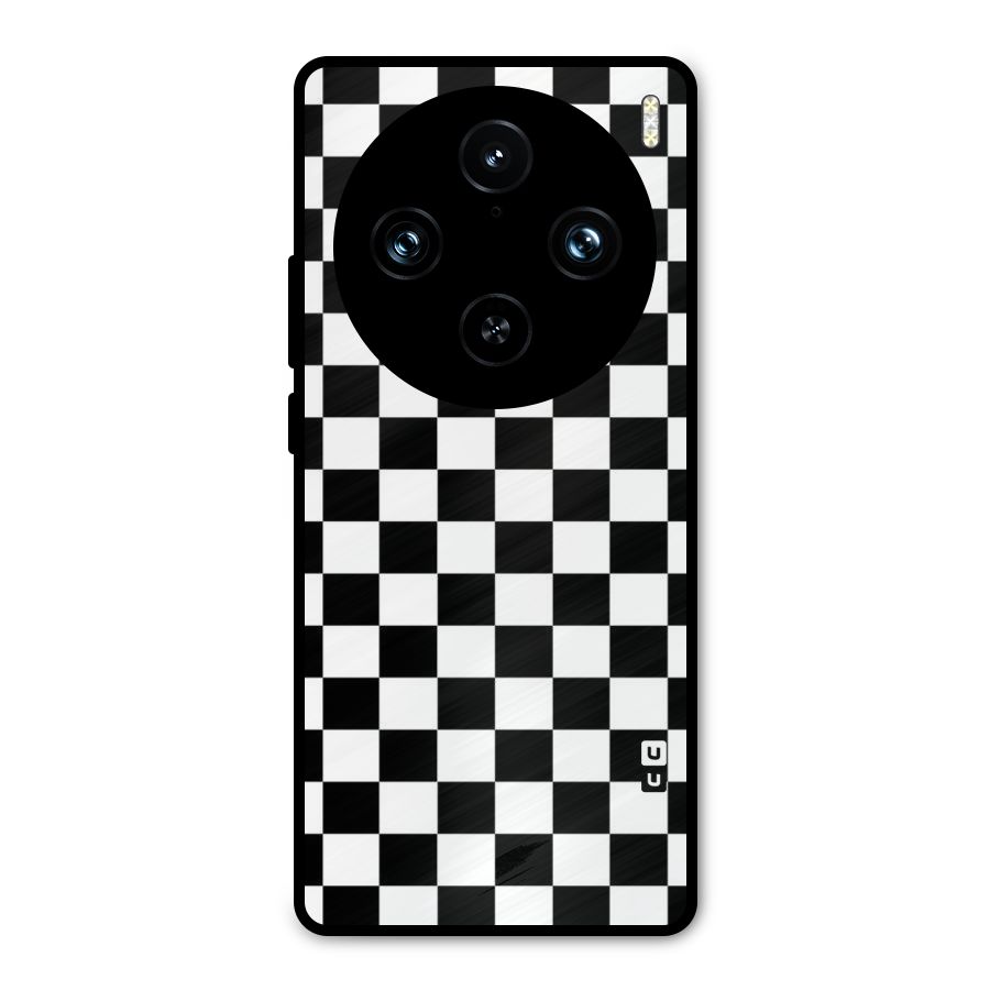 Classic Check Metal Back Case for Vivo X100 Pro