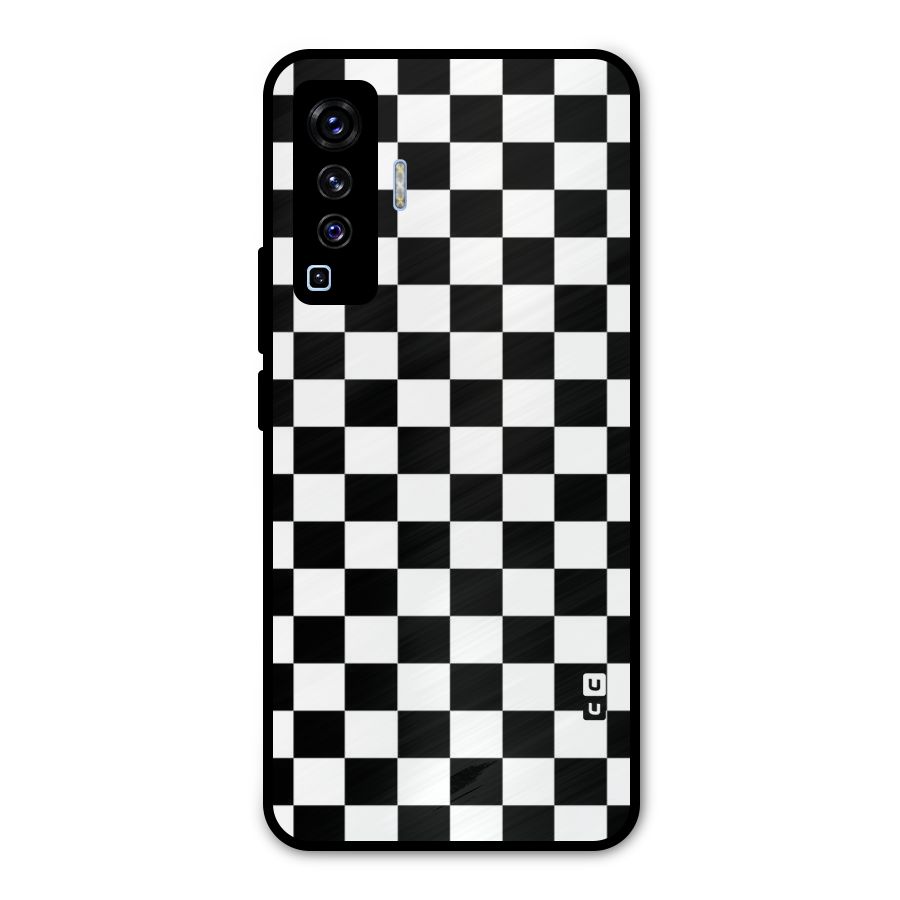 Classic Check Metal Back Case for Vivo X50