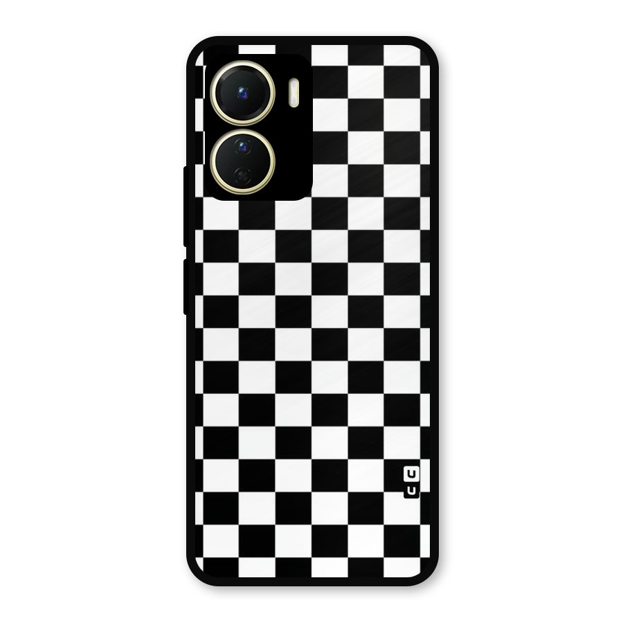 Classic Check Metal Back Case for Vivo Y16
