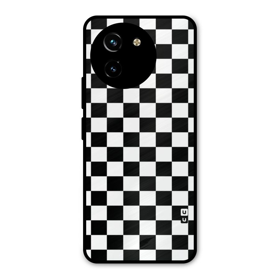 Classic Check Metal Back Case for Vivo Y200i