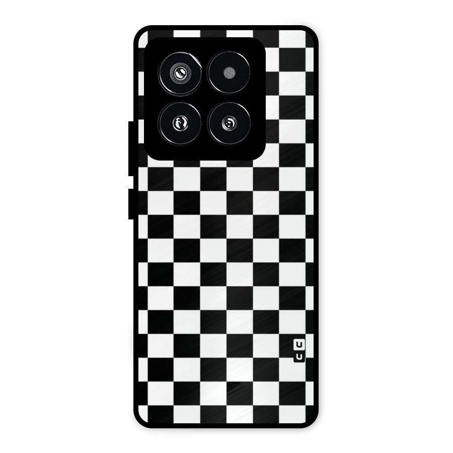 Classic Check Metal Back Case for Xiaomi 14 Pro