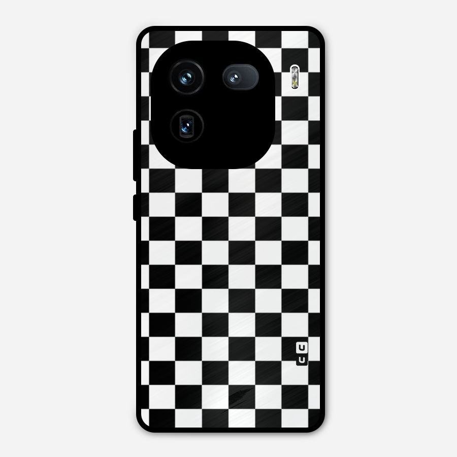 Classic Check Metal Back Case for iQOO 12