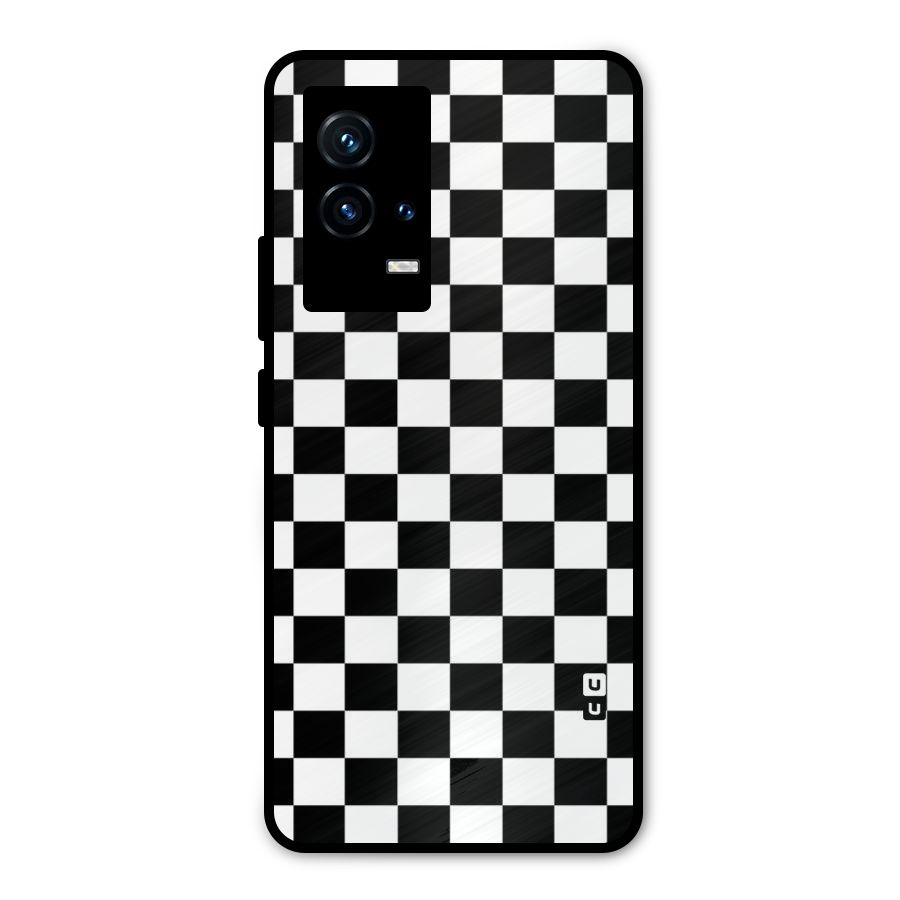 Classic Check Metal Back Case for iQOO 9 5G
