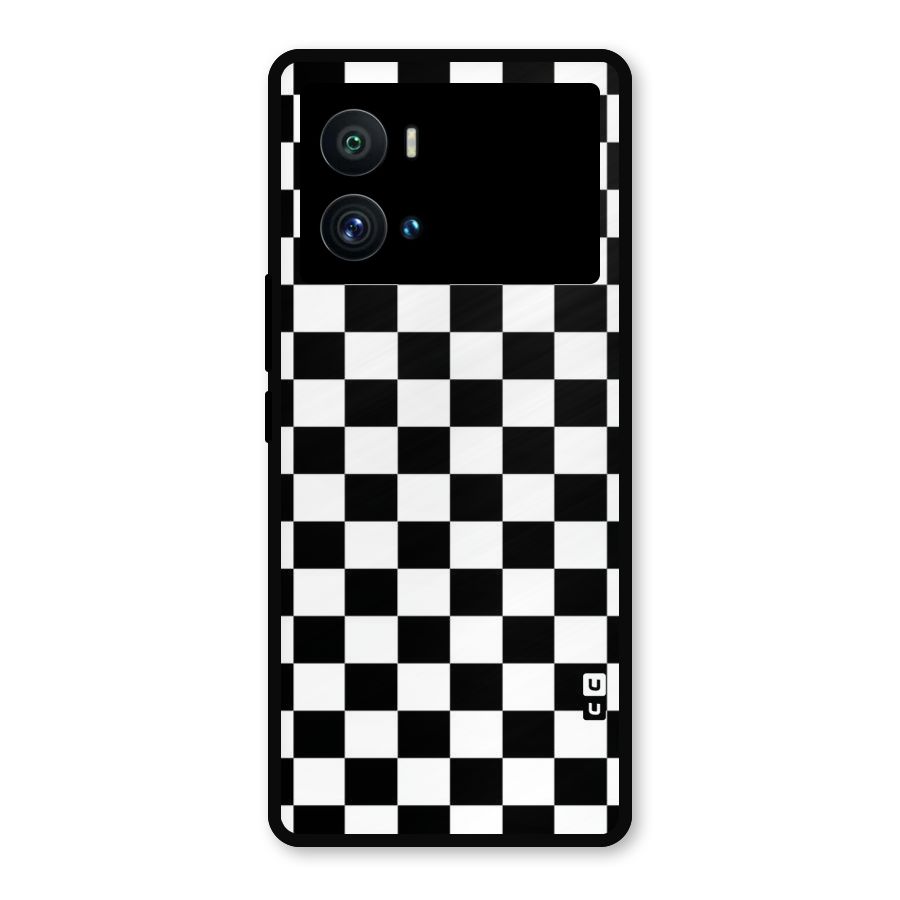 Classic Check Metal Back Case for iQOO 9 Pro
