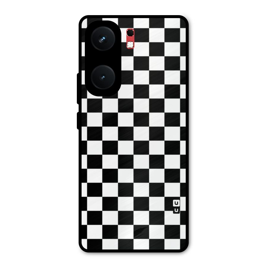 Classic Check Metal Back Case for iQOO Neo 9 Pro