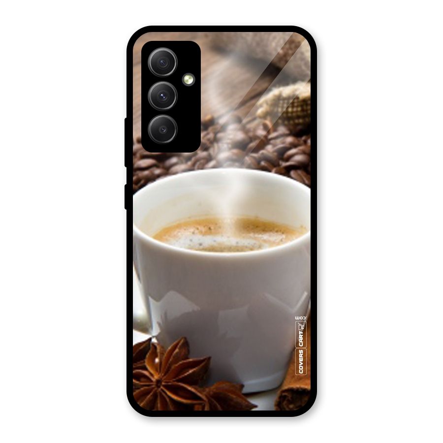 Classic Coffee Beans Glass Back Case for Galaxy A34