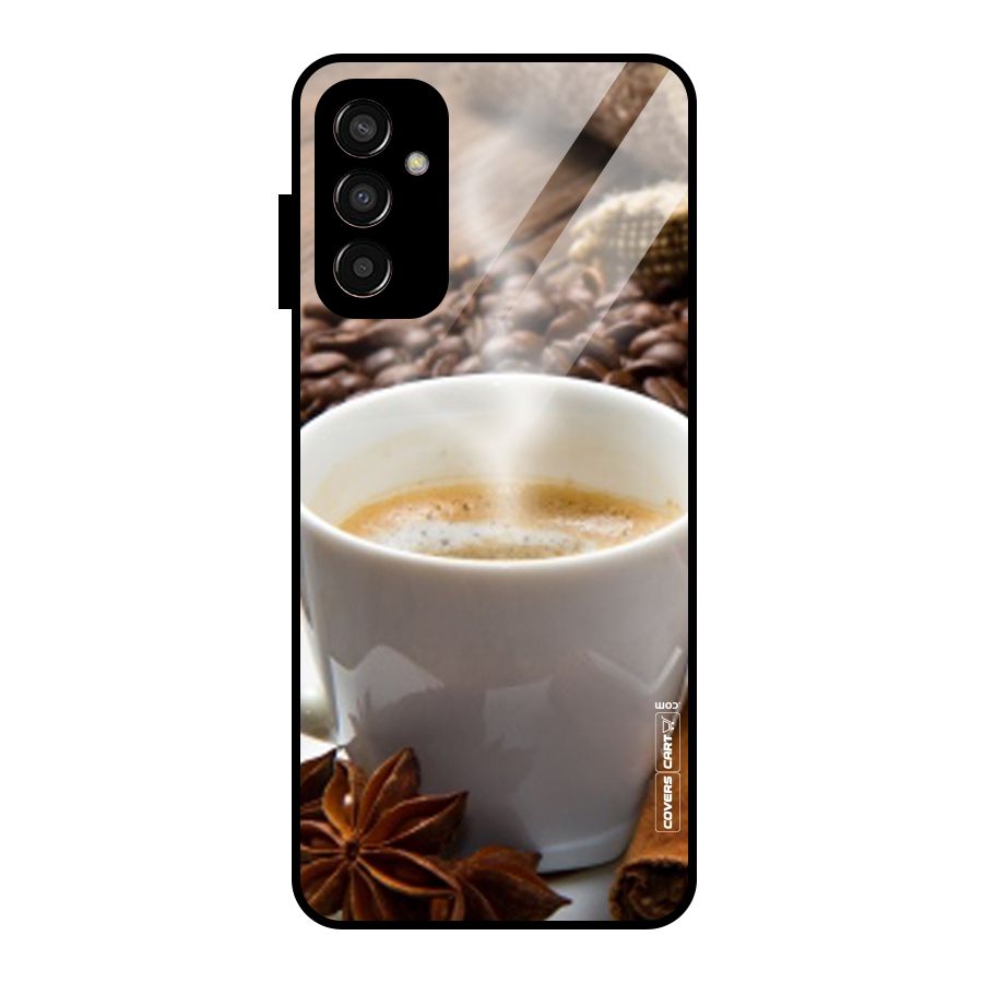 Classic Coffee Beans Glass Back Case for Galaxy F13
