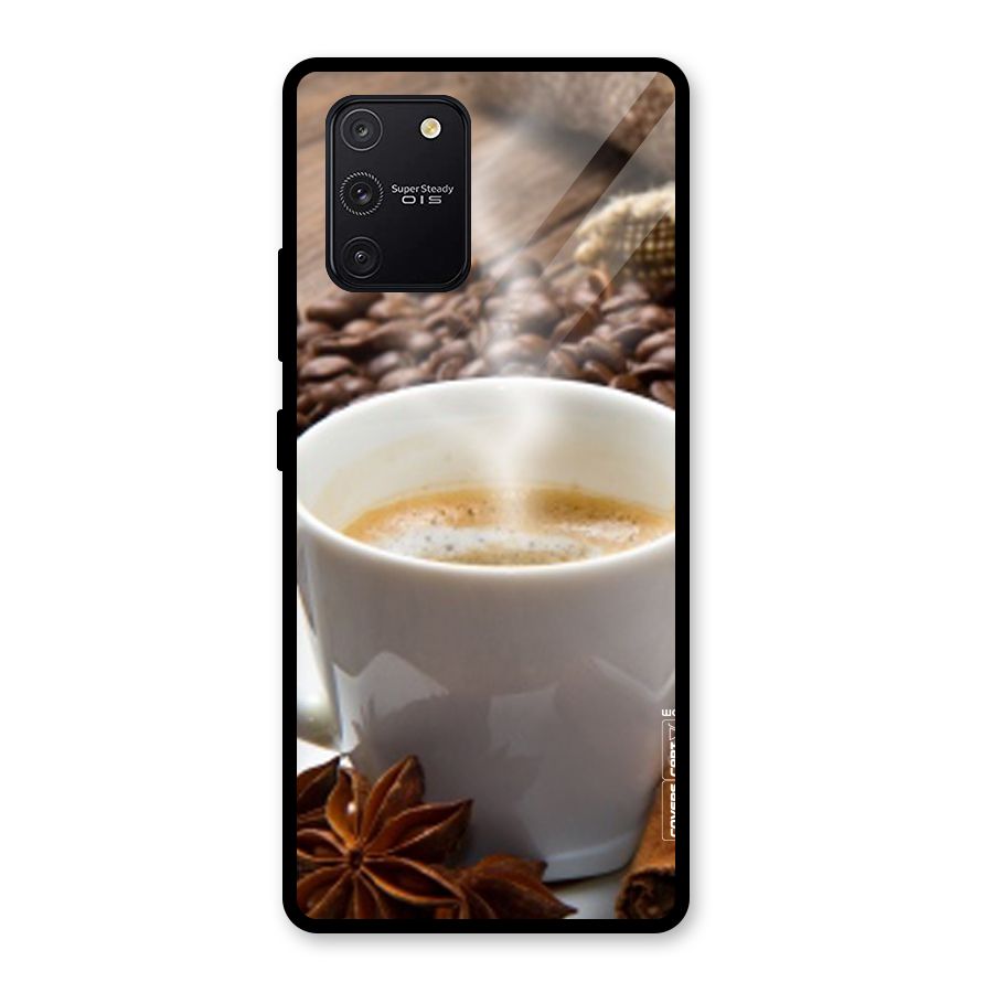 Classic Coffee Beans Glass Back Case for Galaxy S10 Lite