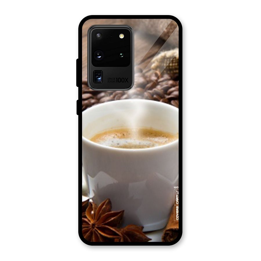 Classic Coffee Beans Glass Back Case for Galaxy S20 Ultra