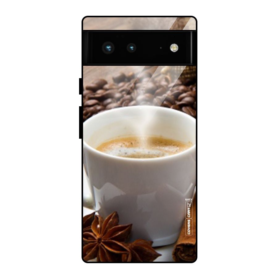 Classic Coffee Beans Glass Back Case for Google Pixel 6