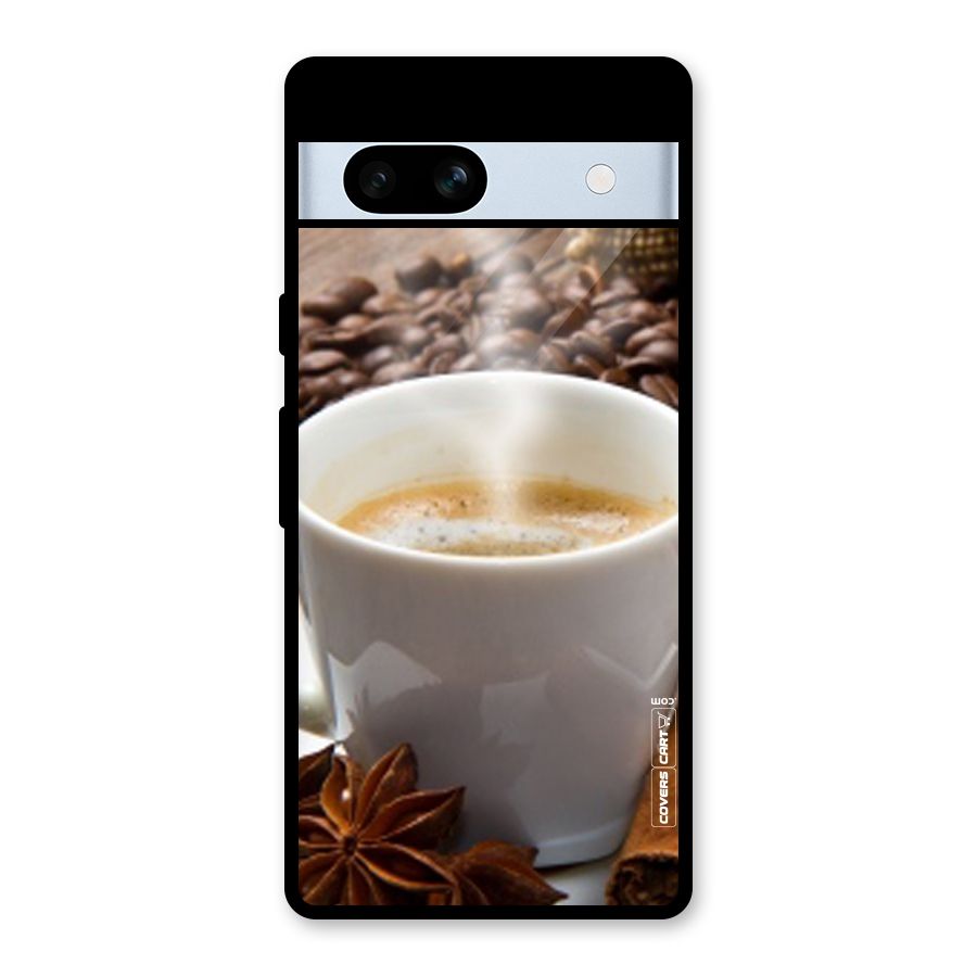 Classic Coffee Beans Glass Back Case for Google Pixel 7a