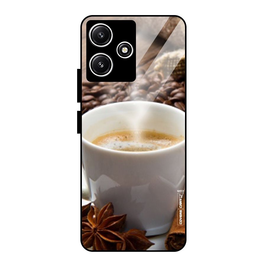 Classic Coffee Beans Glass Back Case for Redmi 12 5G