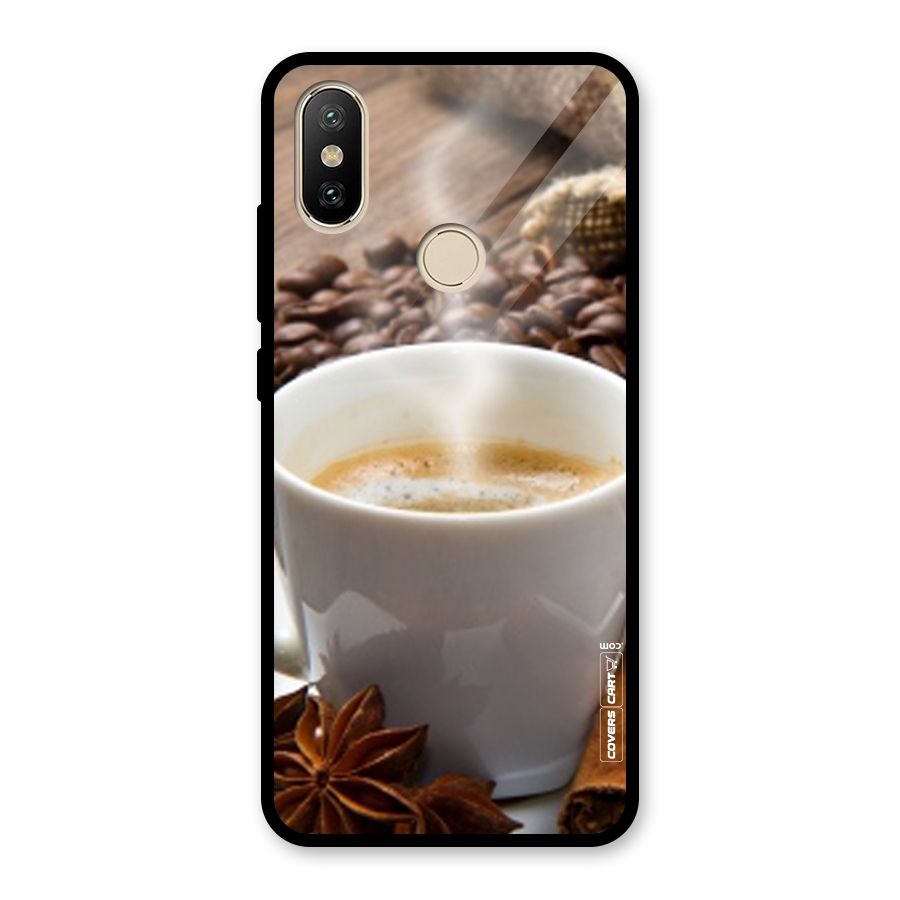 Classic Coffee Beans Glass Back Case for Redmi A2