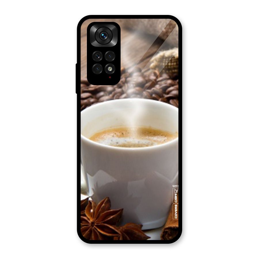 Classic Coffee Beans Glass Back Case for Redmi Note 11S