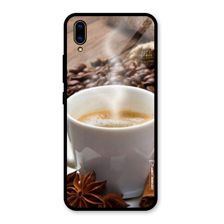 Classic Coffee Beans Glass Back Case for Vivo V11 Pro