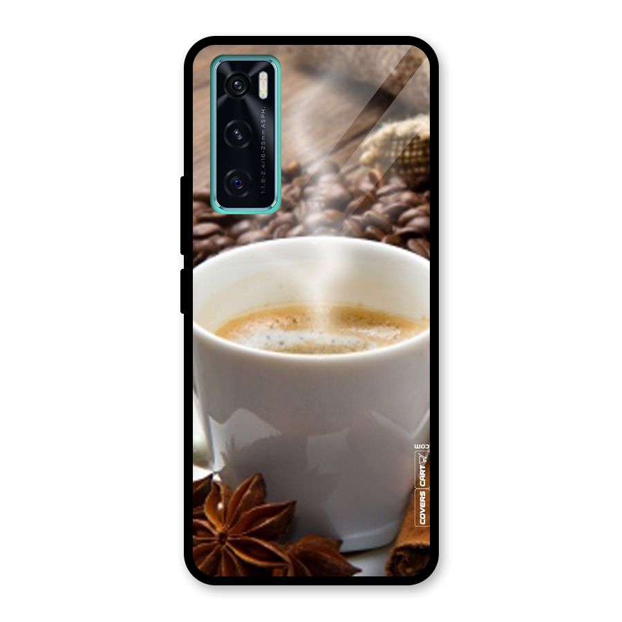 Classic Coffee Beans Glass Back Case for Vivo V20 SE