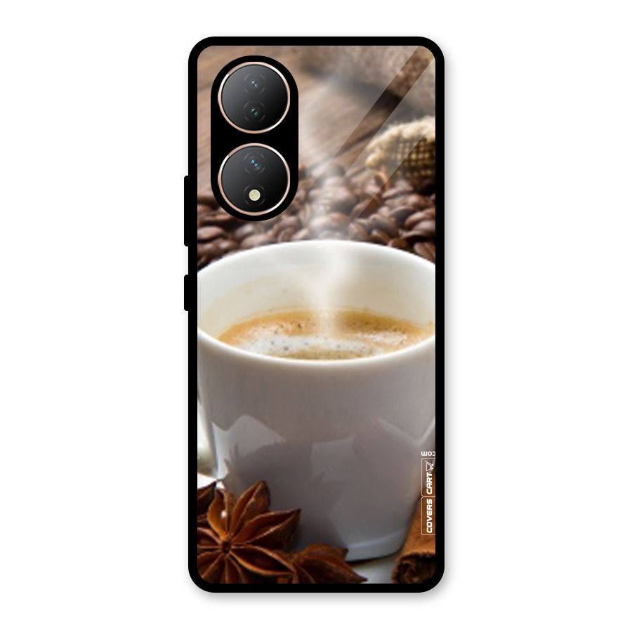 Classic Coffee Beans Glass Back Case for Vivo Y100A