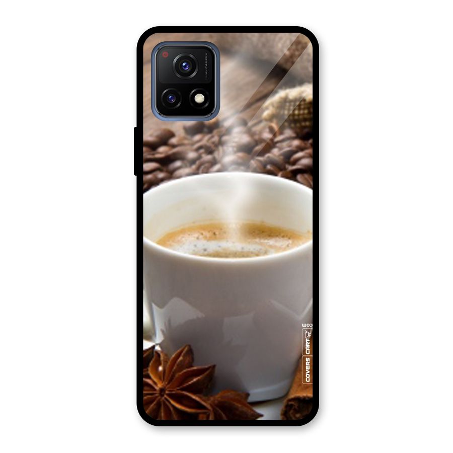 Classic Coffee Beans Glass Back Case for Vivo Y72 5G