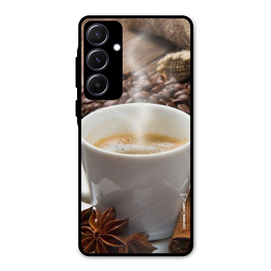 Classic Coffee Beans Metal Back Case for Galaxy A55