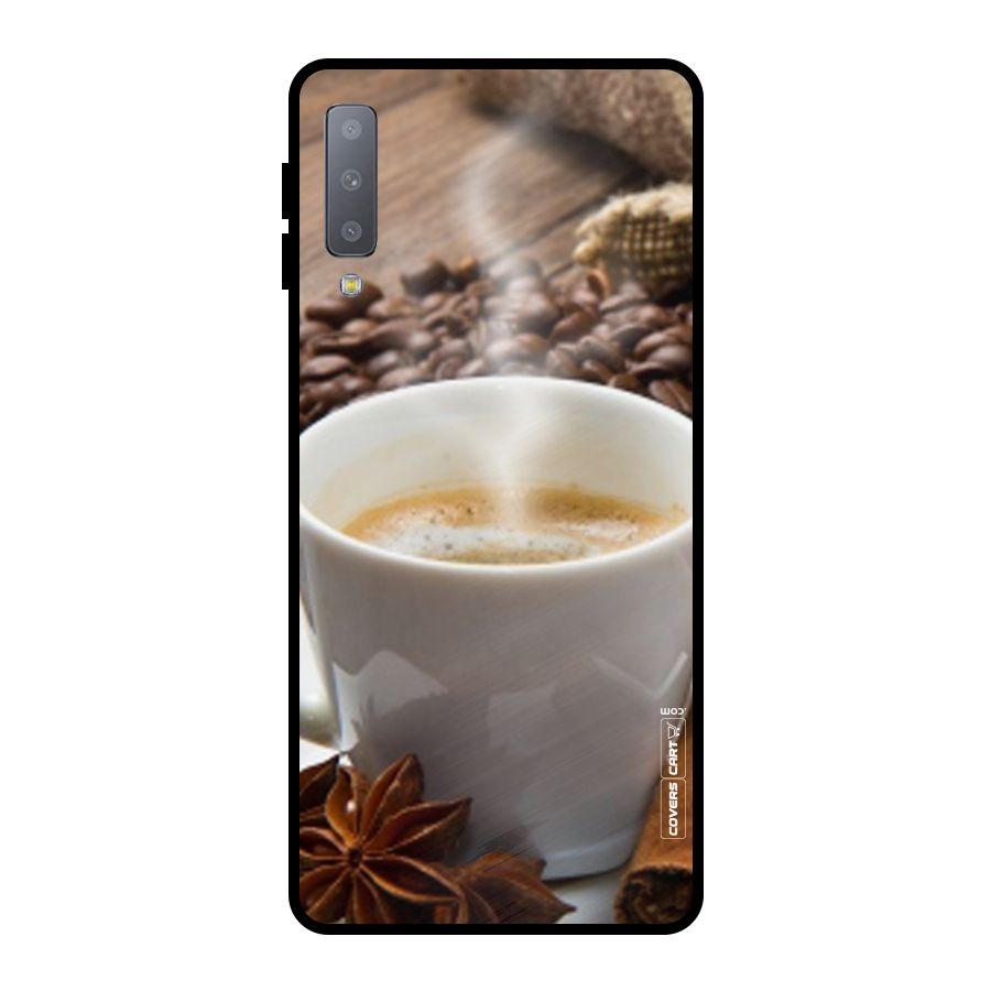 Classic Coffee Beans Metal Back Case for Galaxy A7 (2018)