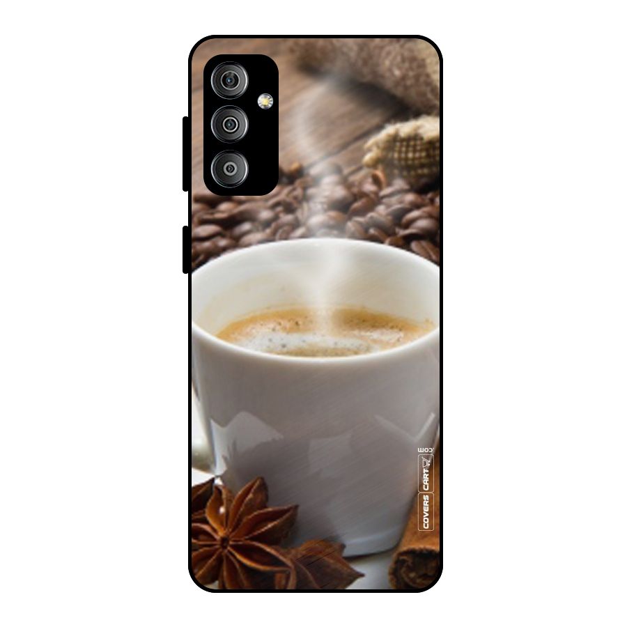 Classic Coffee Beans Metal Back Case for Galaxy F23
