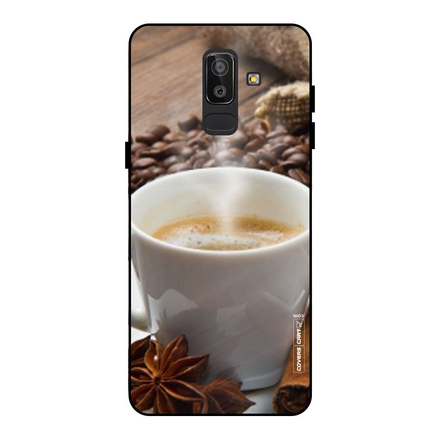 Classic Coffee Beans Metal Back Case for Galaxy J8