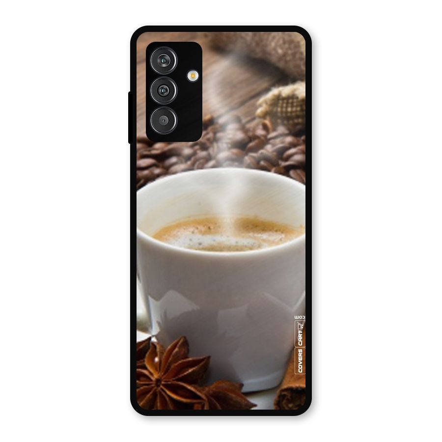 Classic Coffee Beans Metal Back Case for Galaxy M14 5G