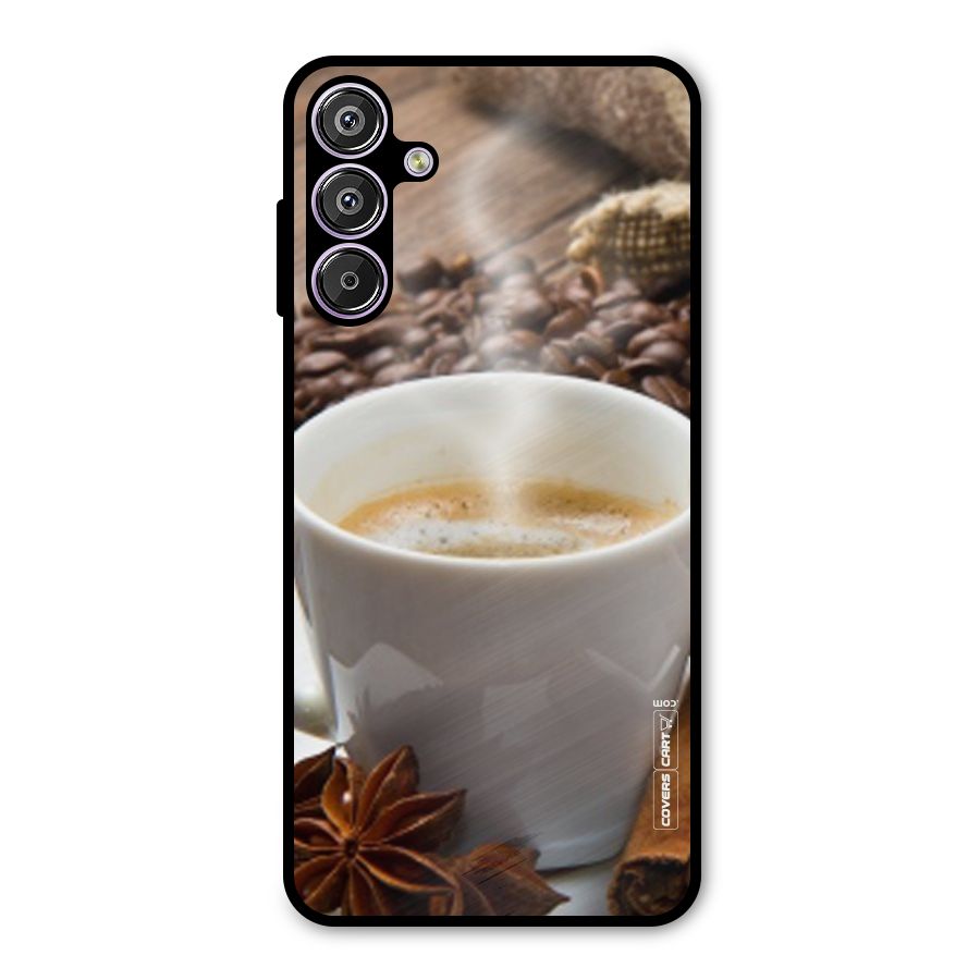 Classic Coffee Beans Metal Back Case for Galaxy M15