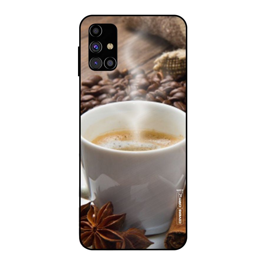 Classic Coffee Beans Metal Back Case for Galaxy M31s
