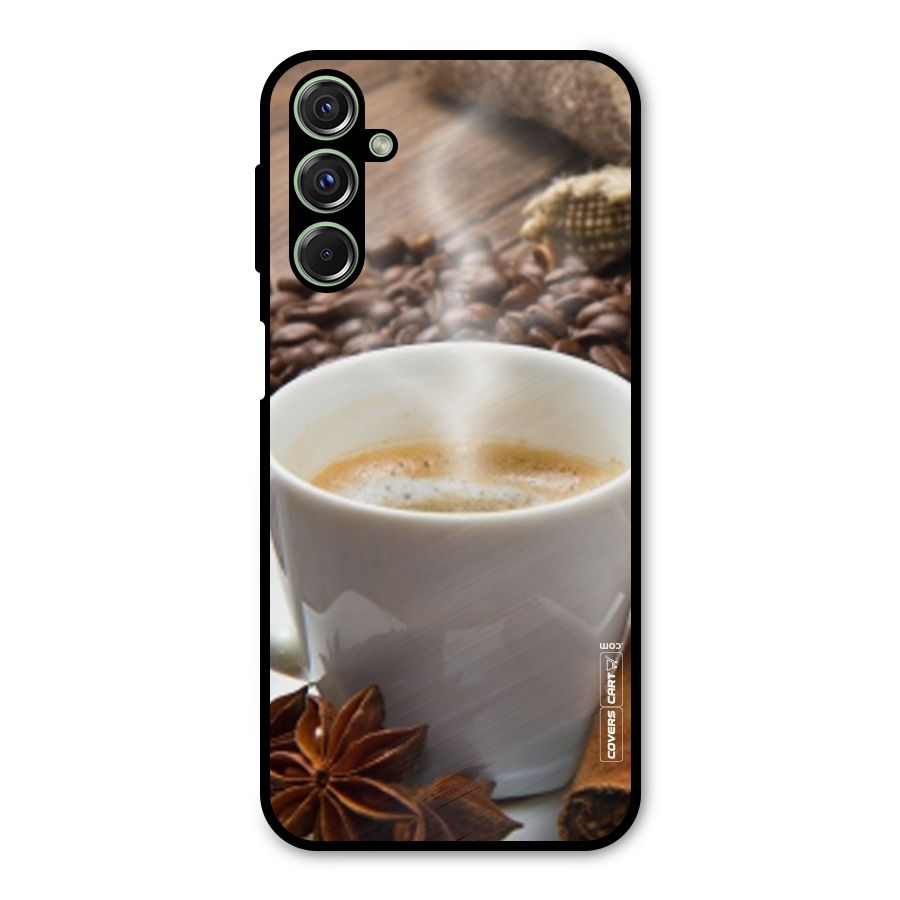 Classic Coffee Beans Metal Back Case for Galaxy M34